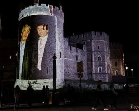 Four People Taken into Custody After Images of Donald Trump and Jeffrey Epstein Shown on Windsor Castle